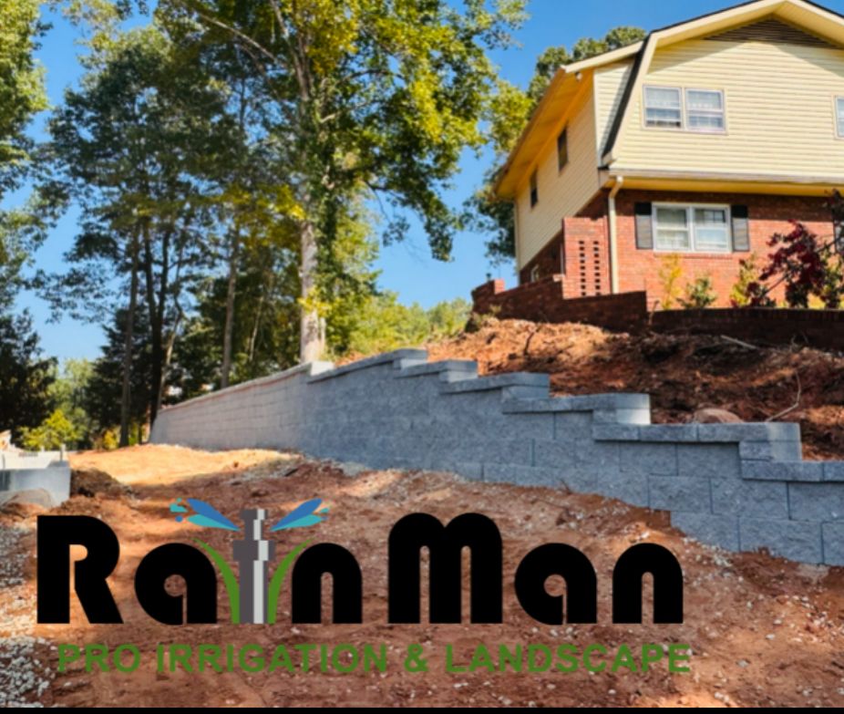 Retainwall  for Rainman Pro Irrigation and Landscape LLC in Rock Hill, SC