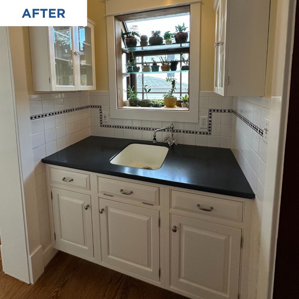 Transform your space with our kitchen and cabinet refinishing service, which rejuvenates your cabinets with a fresh, modern look using high-quality paints tailored to match your home's unique style. for Patrick's Painting & Home Improvement in Alexandria, VA