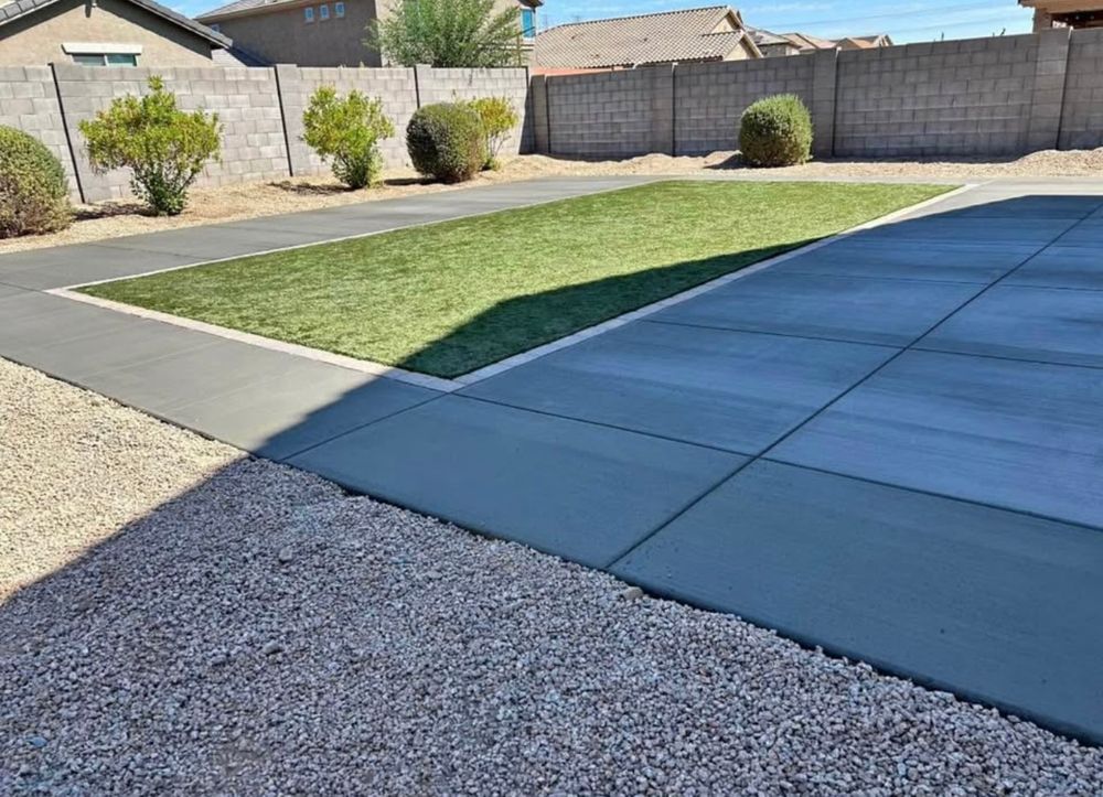 Our Concrete Installation service offers homeowners durable and aesthetically pleasing solutions. Discover what concrete can achieve with custom driveways, patios, and walkways that enhance your home's beauty and value efficiently. for Longley Construction in Algodones, NM