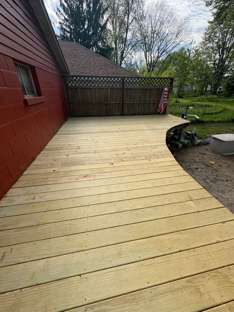 Deck Construction  for Wininger Landscaping in New Richmond, IN