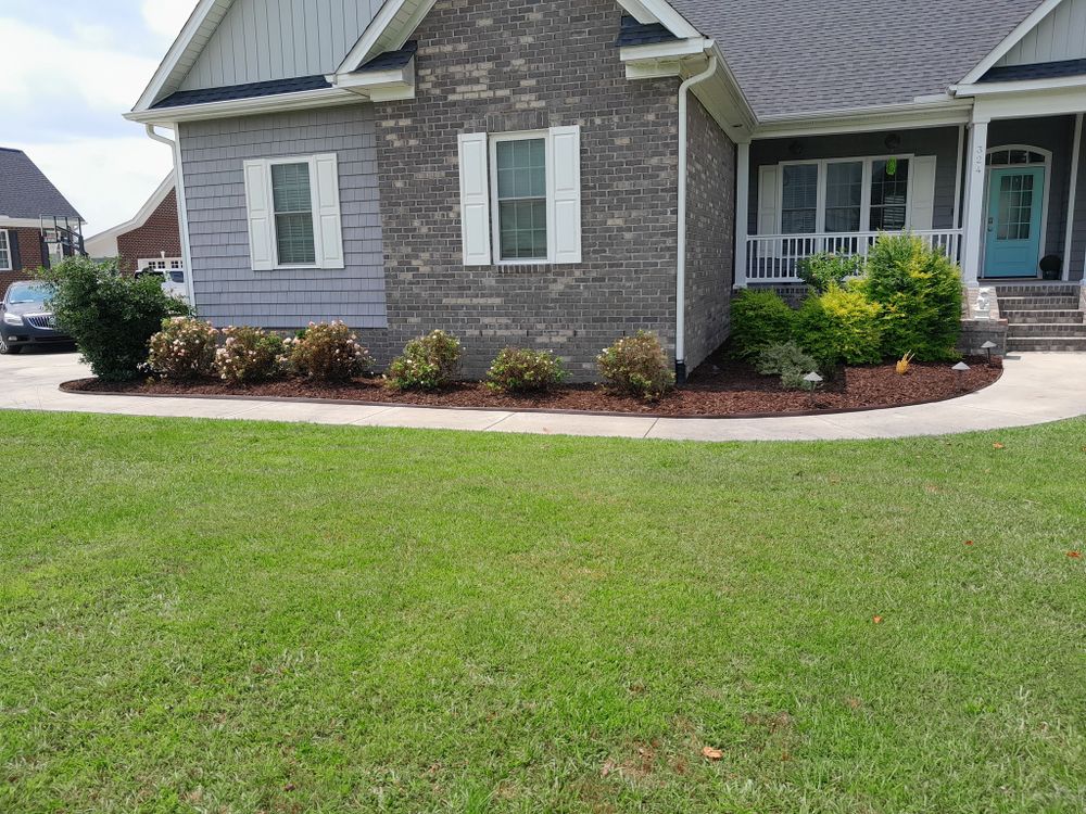 Transform your outdoor space with our professional landscaping services, including expert mowing services to keep your lawn pristine and well-maintained. Enhance the beauty of your home with our meticulous care. Our services include:
- Mulch 
- River rocks
- Lava rocks
- Pine straw
- Flower, shrub and tree planting
- Seasonal clean ups
- Deweeding
- Weed barriers
- Trimming  for Handy Al's Landscaping LLC in Greenville, NC