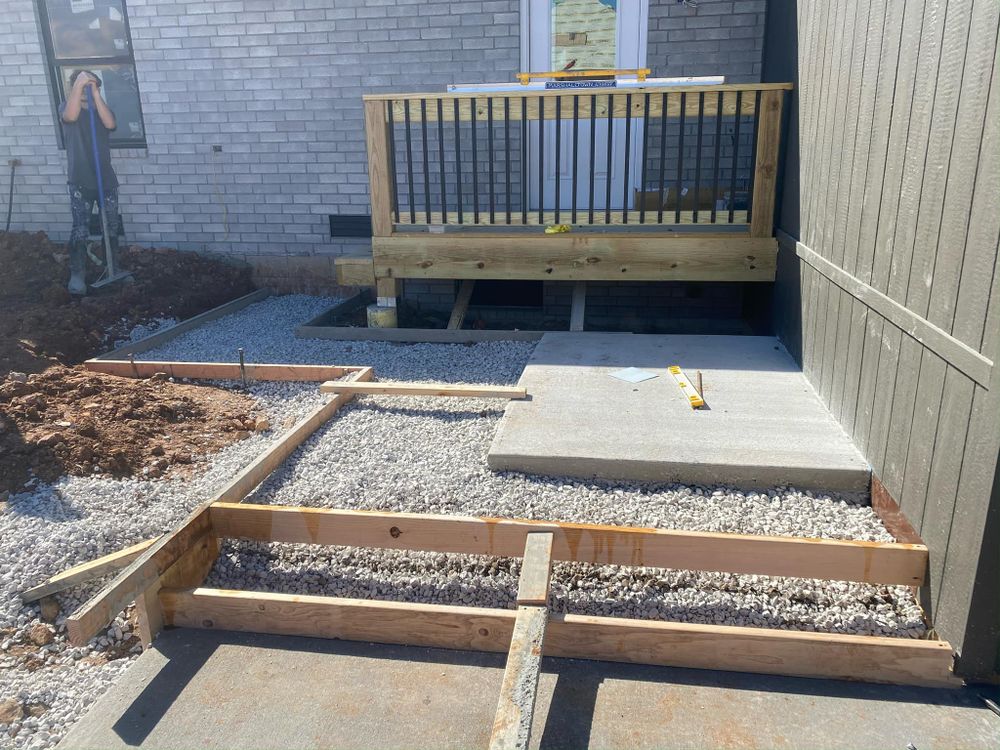 Transform your outdoor space with our expert Patio Design & Installation service, offering customized and durable concrete solutions that enhance aesthetics and functionality for a perfect backyard retreat. for Josh’s Construction in Nixa, MO