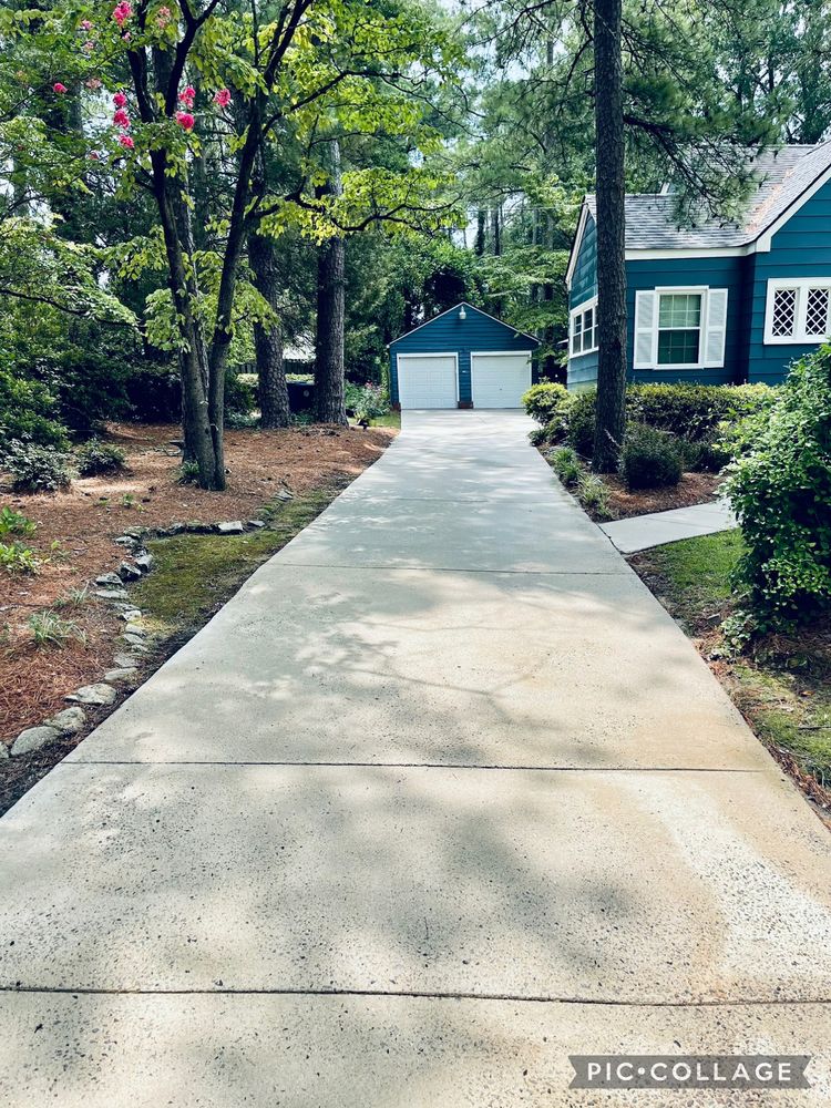 Our driveway and sidewalk cleaning service revitalizes your property's exterior, removing dirt, stains, and grime with expert care. Ensure a clean, welcoming outdoor space that enhances your home's curb appeal effortlessly. for Hydro Wash Exteriors LLC in Fayetteville, NC