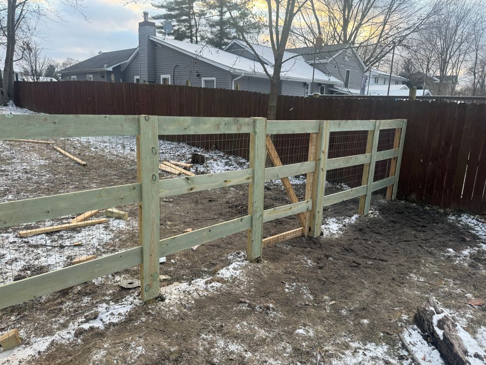Fences for Risner Construction in De Motte, IN
