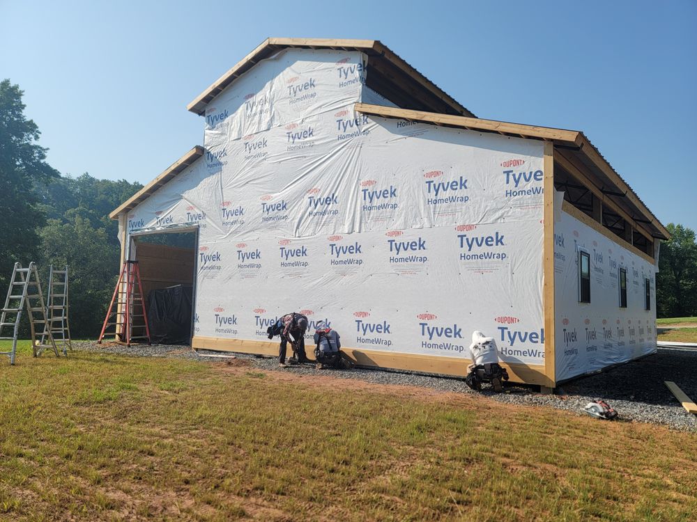 Steel Truss Pole Barns for Platinum Outdoor Services LLC in Conover, NC