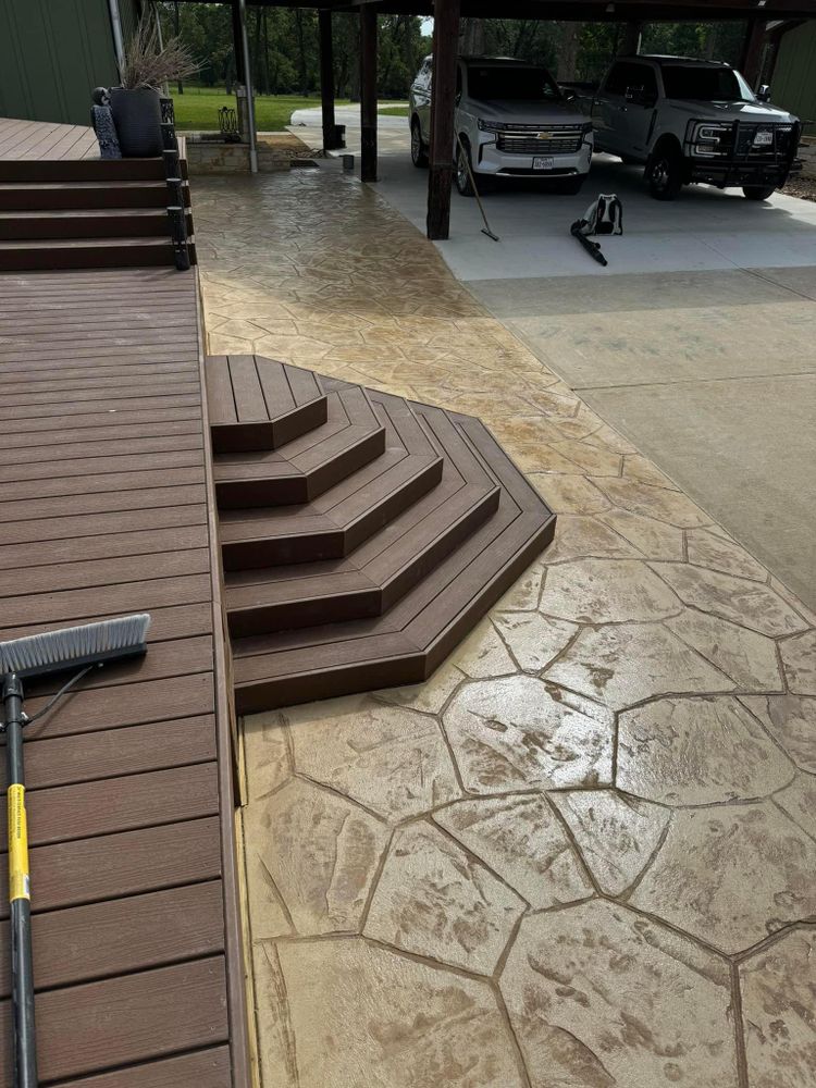 Our Patio Design & Installation service offers homeowners a professional solution for creating beautiful outdoor living spaces, enhancing the aesthetics and functionality of their homes. for 4L Concrete Solutions LLC in Bryan-College Station, TX