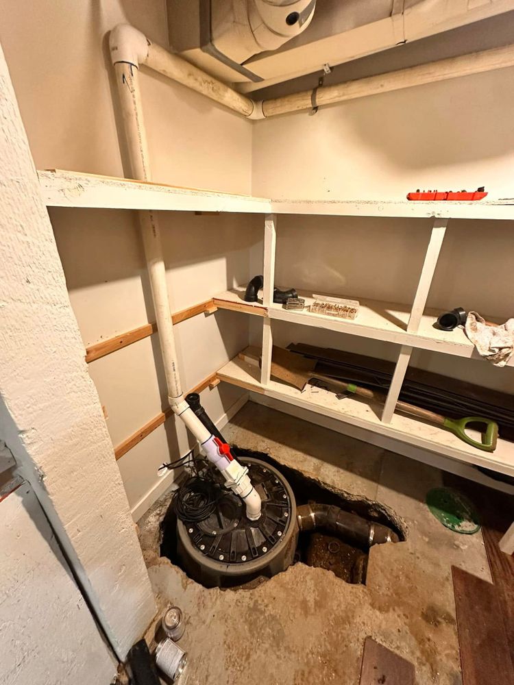 Sump pump and ejection pump installation for Mountain View Services in Sandy, OR
