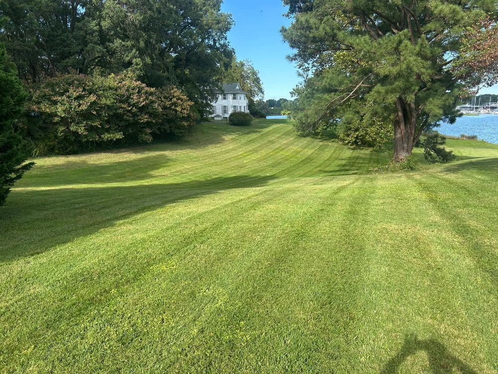 Our professional mowing service ensures a perfectly manicured lawn, enhancing your home's curb appeal. We provide precise cuts and timely maintenance to keep your outdoor space looking pristine all season long. for The Whole 9 Yards Landscape VA in Heathsville, VA