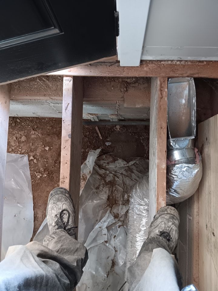 Subfloor repair and Beam Shoring for Dead Tree General Contracting in Carbondale, Illinois