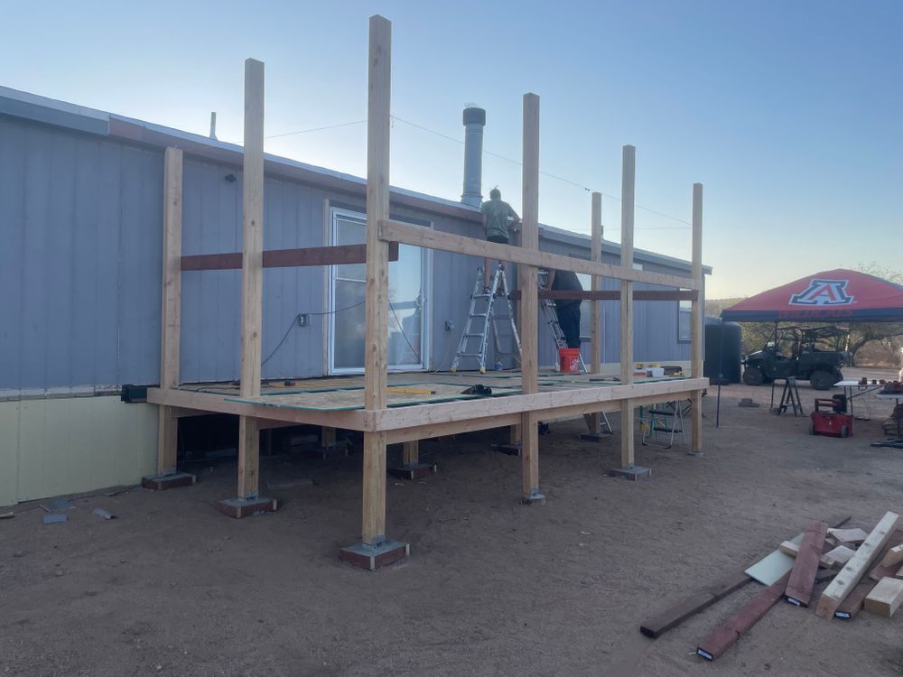 Deck builds for Arizona Home and Yard Solutions LLC in Vail, AZ