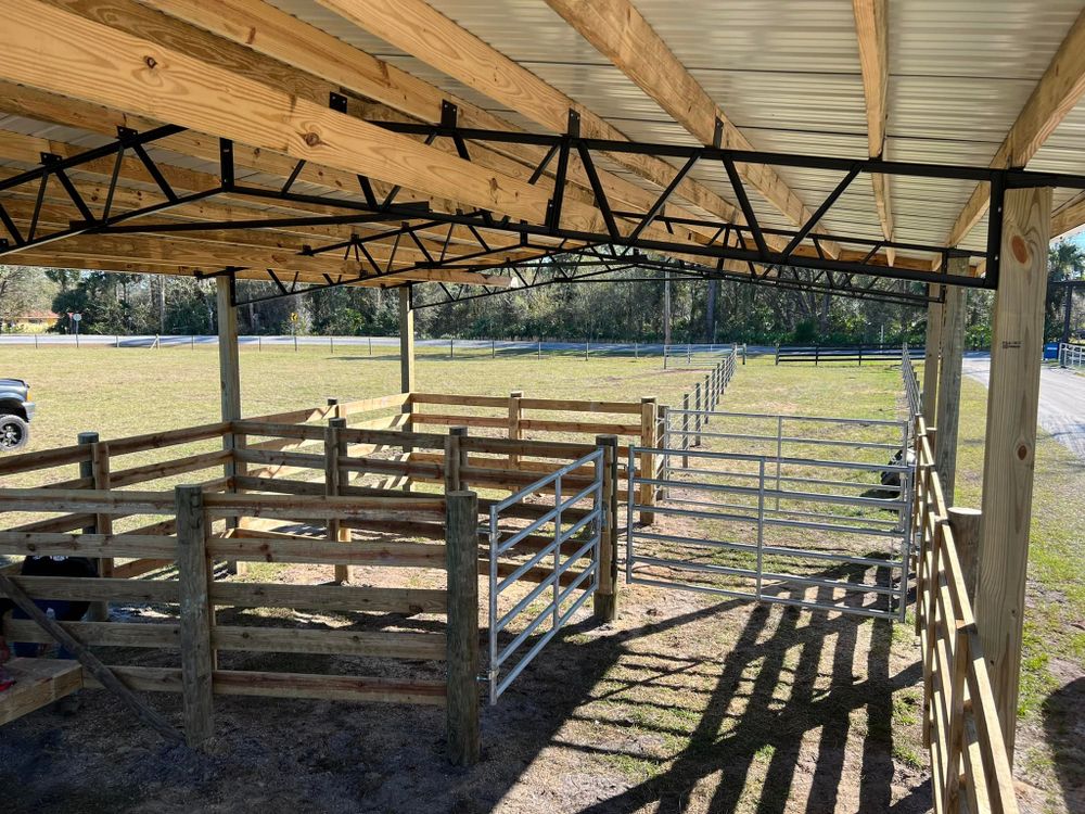 Enhance your property's security and aesthetics with our durable agricultural fencing solutions, expertly designed to protect livestock and delineate boundaries while blending seamlessly with the natural landscape. for Allbritton's Outdoor Solutions Inc in Geneva, FL