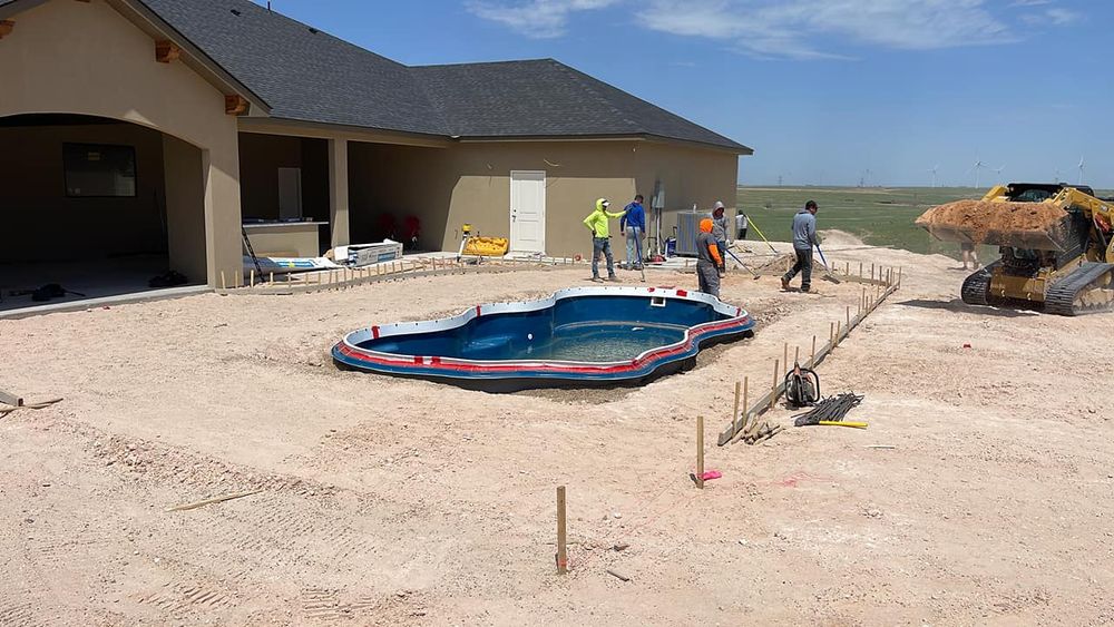 Transform your backyard with our Pool Flat service, offering expert design and installation for a functional, stylish pool area that seamlessly combines with your outdoor space to enhance relaxation and enjoyment. for V5 Builders in Amarillo, TX