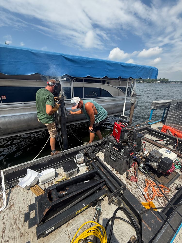 Boat lift Installation for Wagner's Lift & Dock Shop LLC in Watervliet, MI