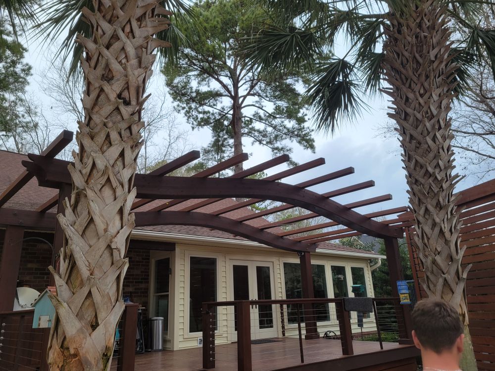 Ipe deck and trellis  for GVL Renovations in Greenville, SC