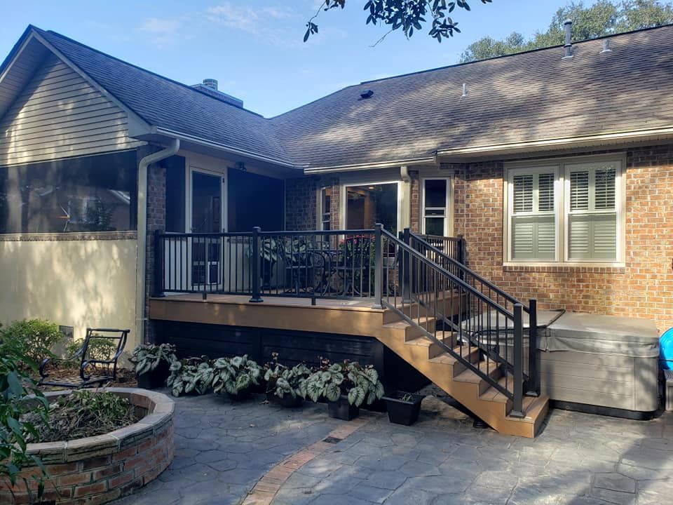 Our Deck & Patio Installation service offers homeowners a seamless and professional solution for enhancing their outdoor living spaces with beautiful, durable and custom-designed decks and patios. for GVL Renovations in Greenville, SC