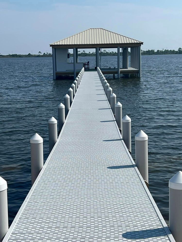 Our Custom Piers service offers tailored solutions to stabilize and support your waterfront property. With expert design and durability, we ensure your peace of mind and protection for years to come. for Gilley Marine Construction in Ono Island, AL