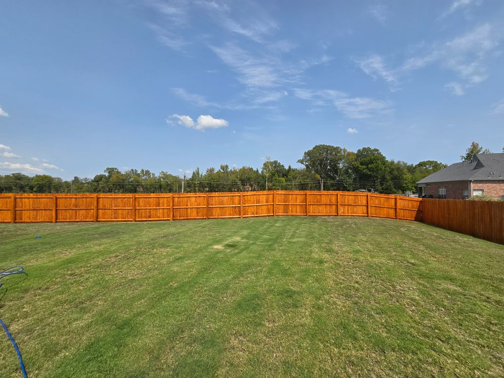 Fence staining for Patriot Fence  in Oakland, TN