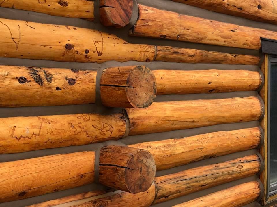 Log Home Restoration for True Blue Logworks LLC in Corvallis, MT