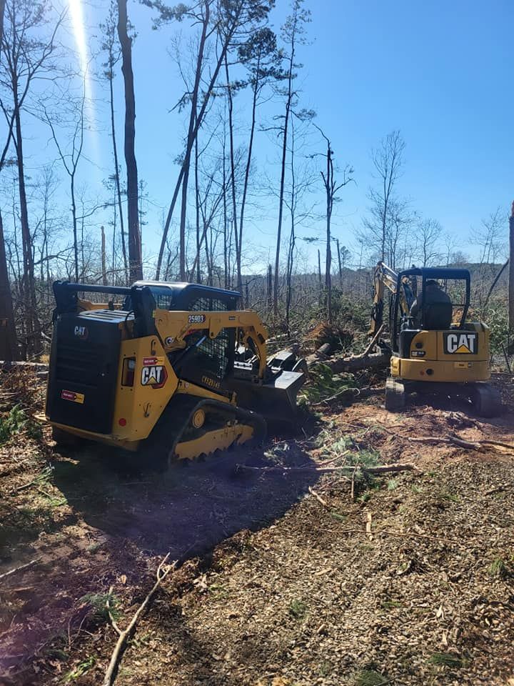 Our Forestry Mulching service efficiently clears land by shredding trees, brush, and vegetation into mulch. This eco-friendly process enhances soil health while preparing your landscape for development or improving property aesthetics. for Paquette's Tree Service in Malvern, AR