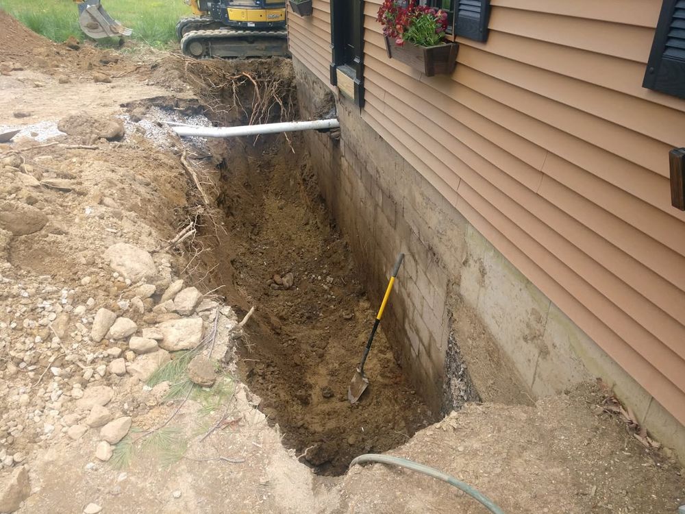Our Drainage Work service expertly designs and installs efficient systems to manage water flow, prevent flooding, and protect your property by ensuring optimal drainage solutions tailored to meet your specific needs. for MJS Excavating in Hardwick, MA