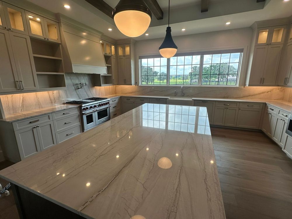 Our expert Natural Stone Countertop Installation service ensures precise fitting, seamless finishes, and enhances your home's aesthetic with durable and elegant surfaces tailored to suit your style and functional needs. for Supreme Stone in Ocala, FL