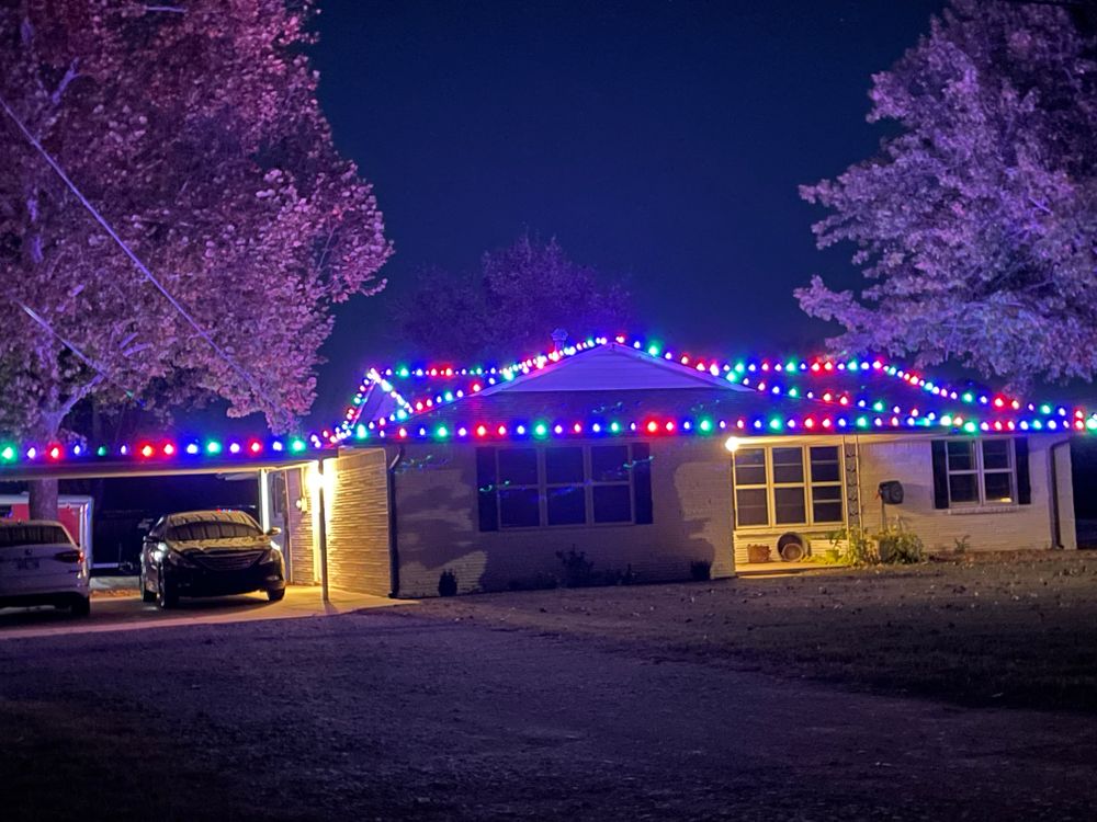 Holiday lighting  for Stallion Design And Construction in Norman, OK