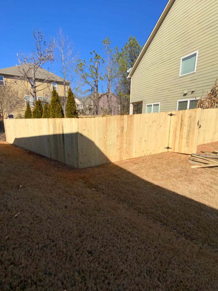 Fence work for Compadres Concrete in Griffin, GA