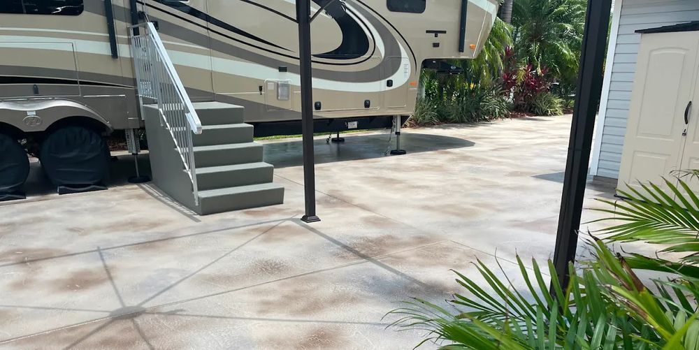Our Concrete Driveways service delivers durable, expertly installed surfaces that boost curb appeal, withstand daily wear, and create the perfect foundation for beautiful epoxy finishes or a clean standalone look. for Envious coatings in Wildwood, FL