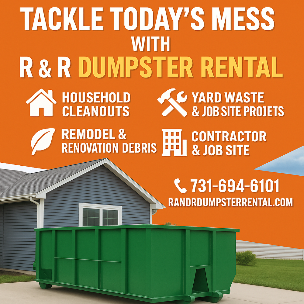 Dumpster Rental for R & R Enterprises in Jackson, TN