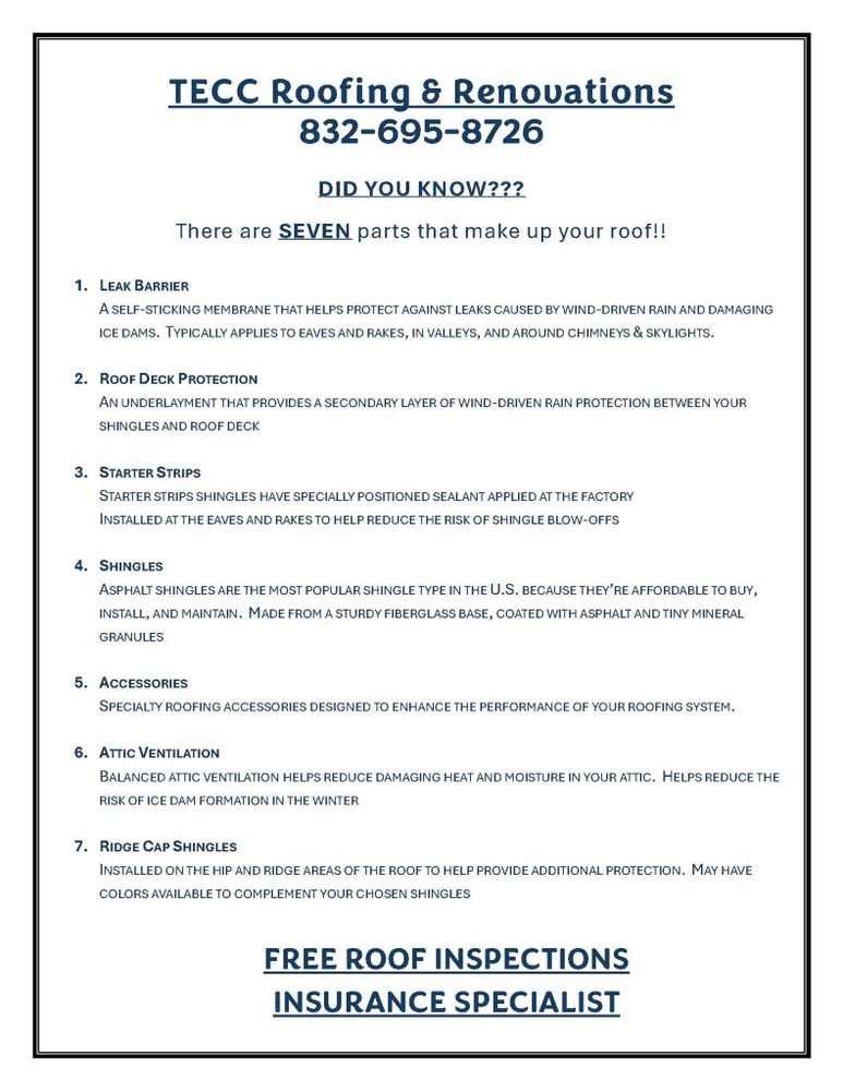 All Photos for TECC Roofing & Renovations in Harris County, TX