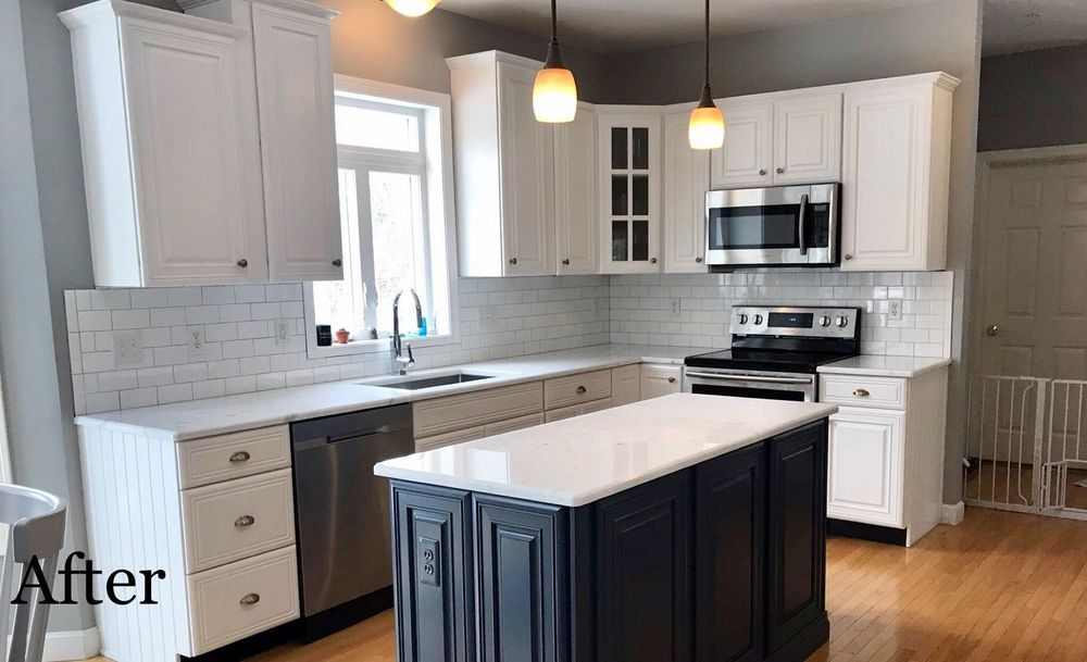 Our Kitchen and Cabinet Refinishing service will transform your outdated kitchen into a modern and fresh space, adding value and aesthetic appeal to your home. for AGA Custom Coatings in Newburyport, MA