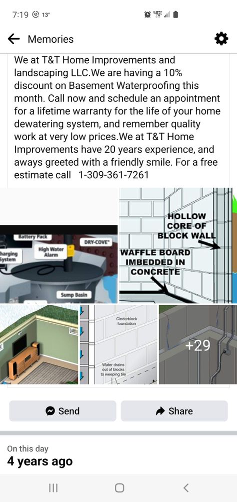 Basement Waterproofing for AWC Insulators in Peoria, IL