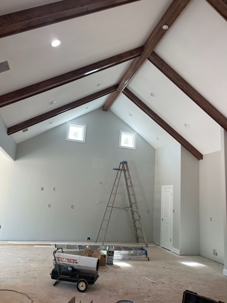 Stained Beams for Servicolor Painting in Macon, GA