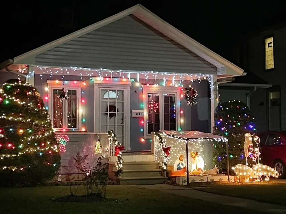 Enhance your home's charm with our Seasonal Lights and Decorations service. Our team expertly designs and installs captivating displays, elevating your property’s appeal for a festive, inviting atmosphere this holiday season. for Bishop’s Property Maintenance in Franklin, VT
