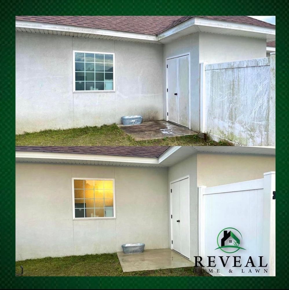 Our "pressure washing near me" service revitalizes your home's exterior, removing dirt and grime. Our expert team ensures a spotless finish, enhancing curb appeal and complementing your well-maintained lawn. for Reveal Home & Lawn in Brunswick, GA