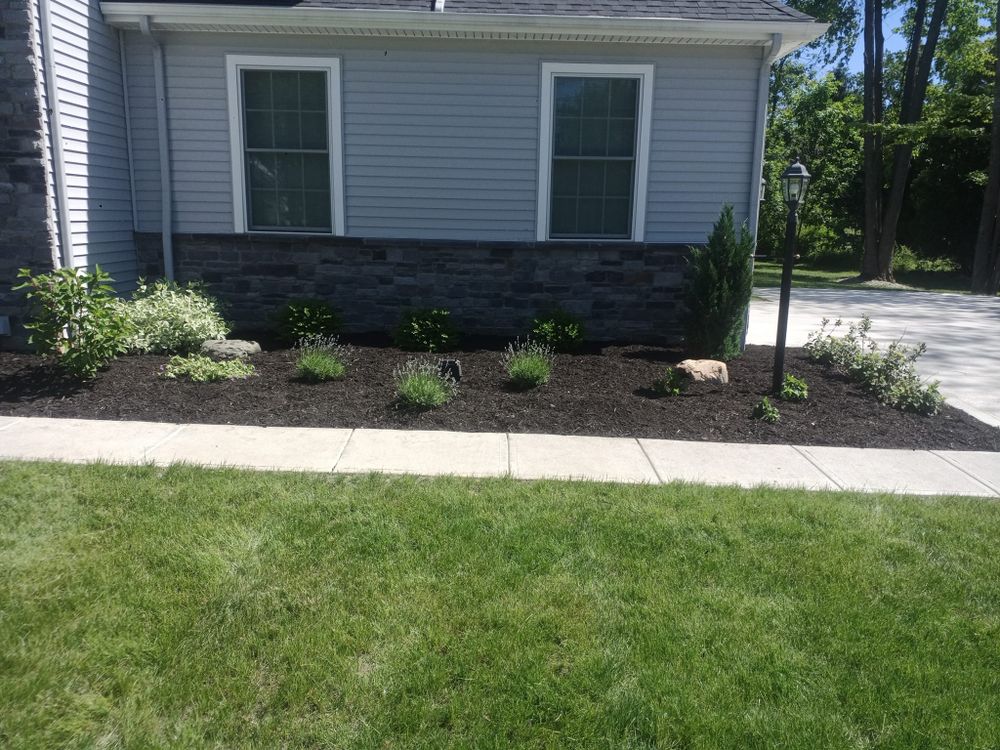 Our Fall and Spring Clean Up service includes raking leaves, removing debris, trimming bushes, and preparing your yard for the changing seasons to maintain a beautiful landscape year-round. for Hendricks Mowing in Amherst, OH