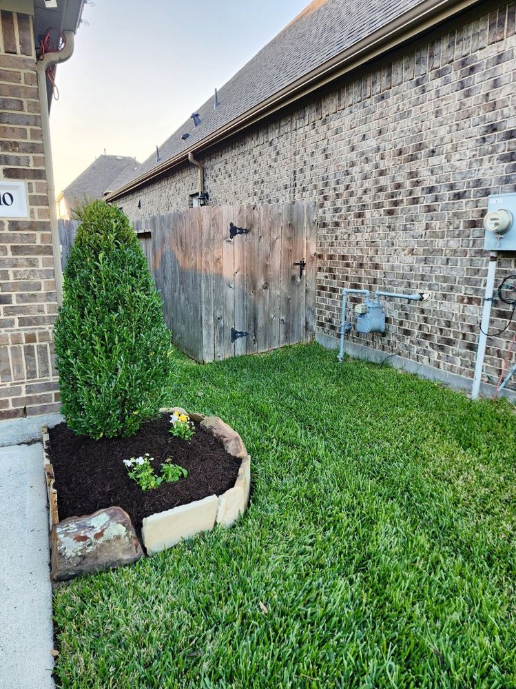 Transform your garden with our mulching service, using top-of-the-line mulching mowers to recycle grass clippings into natural fertilizer, enhancing soil health and promoting a lush, vibrant lawn. for Bonita Bay Lawn Maintenance LLC in La Porte, TX