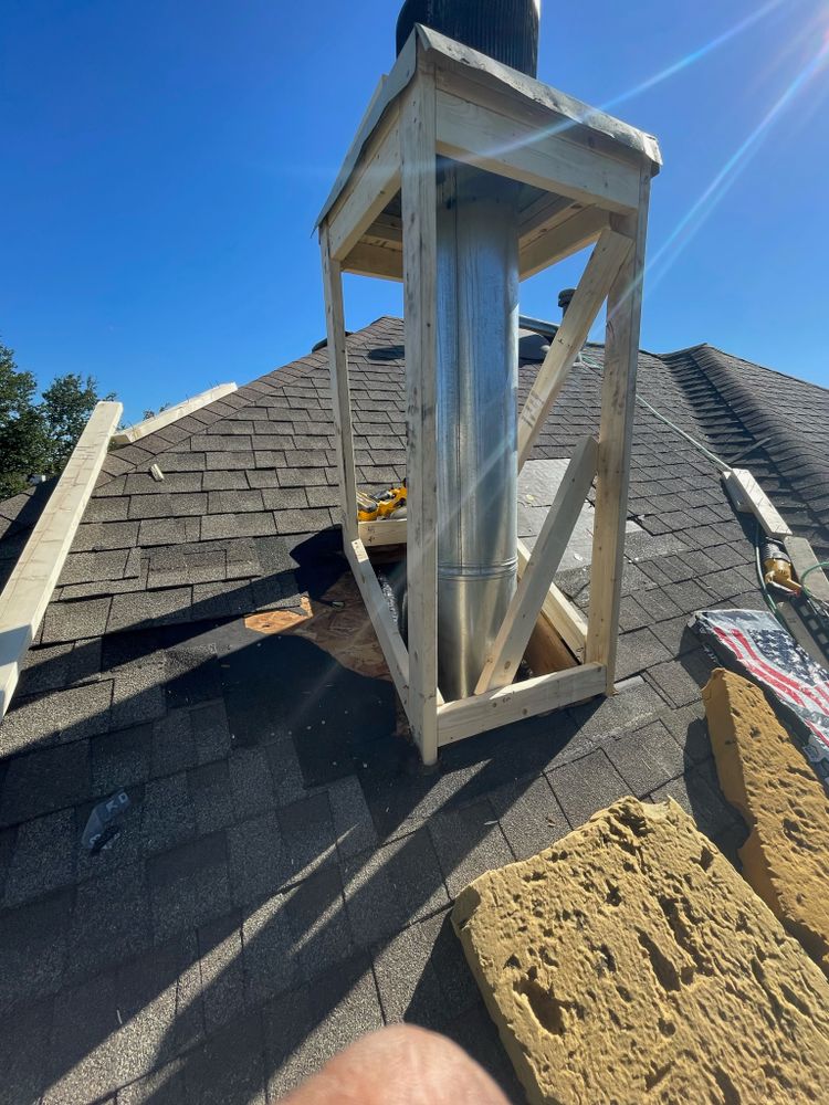 Chimney Rework/Paint for Double RR Construction in Royse City, TX