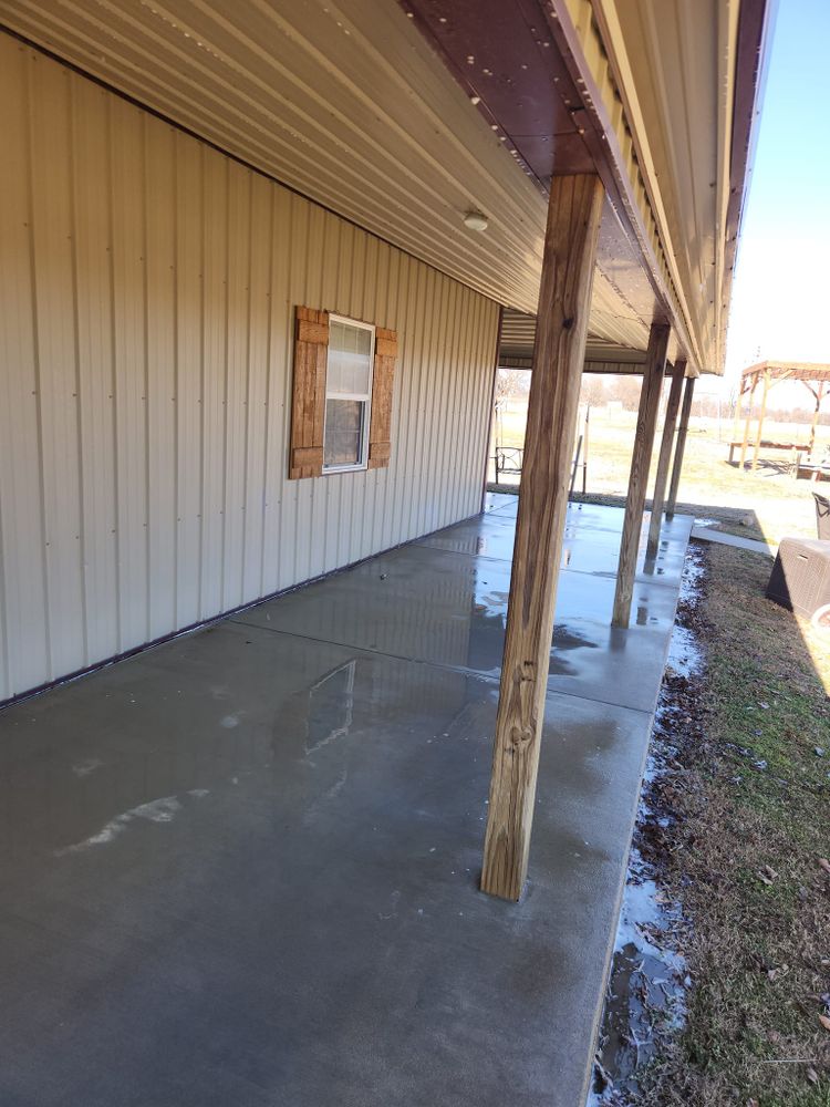 Our Concrete Cleaning service uses high-pressure washing techniques to remove dirt, grime, and stains from driveways, sidewalks, and patios, leaving them looking fresh and revitalized. Trust us for a sparkling finish! for TNT Power Washing LLC in Checotah, OK