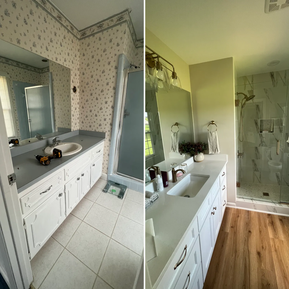 Transform your outdated bathroom into a modern oasis with our expert renovation service. We handle everything from design to installation, creating a luxurious and functional space for you to enjoy. for Bravo Painting & Drywall in Raleigh, NC