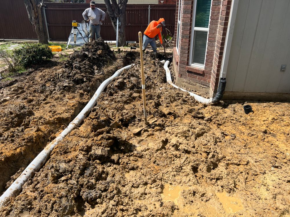 Underground Drains/Utilities for BW Concrete Contracting LLC in Fort Worth, TX