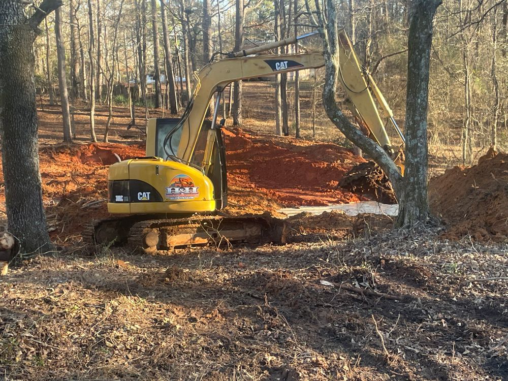 Pond construction  for H&H Dirt Work in Corinth, MS