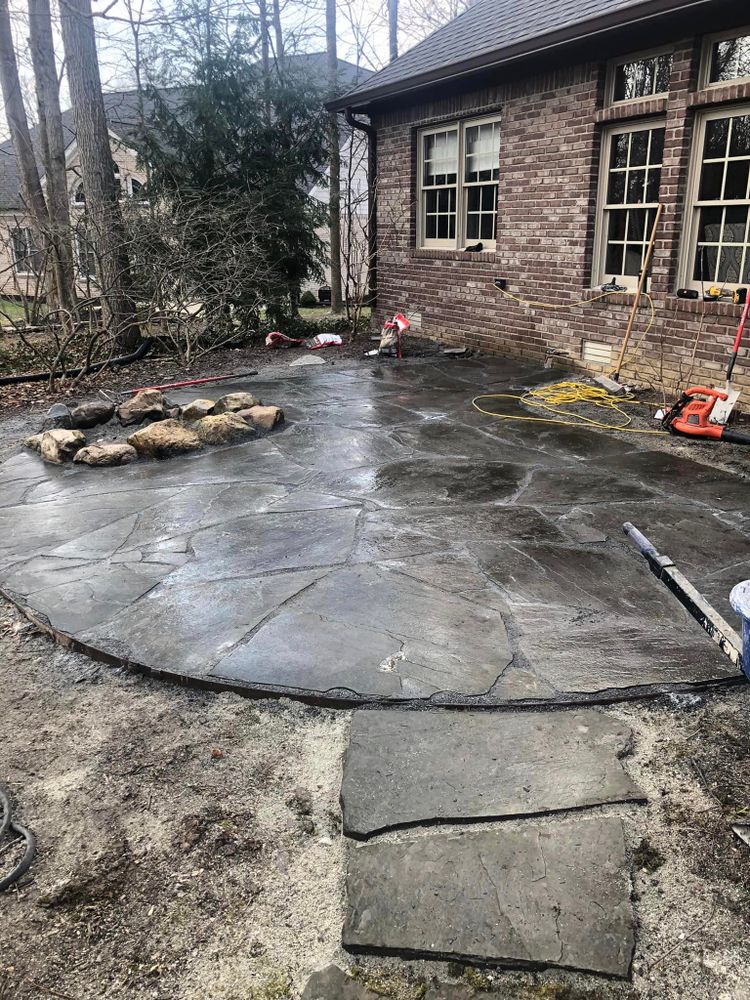 Transform your outdoor space with our Patio Design & Construction service. From concept to completion, we create stunning and functional patios that enhance the beauty and value of your home. for Whyde Masonry in Beech Grove, IN