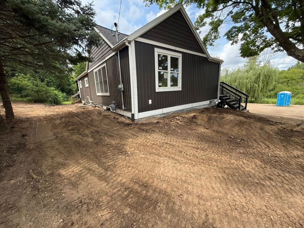 Our Leveling service ensures a stable and even foundation for your projects, promoting durability and safety by expertly adjusting land elevations to meet your construction needs efficiently. for Palmer Property Services in Middleville, MI