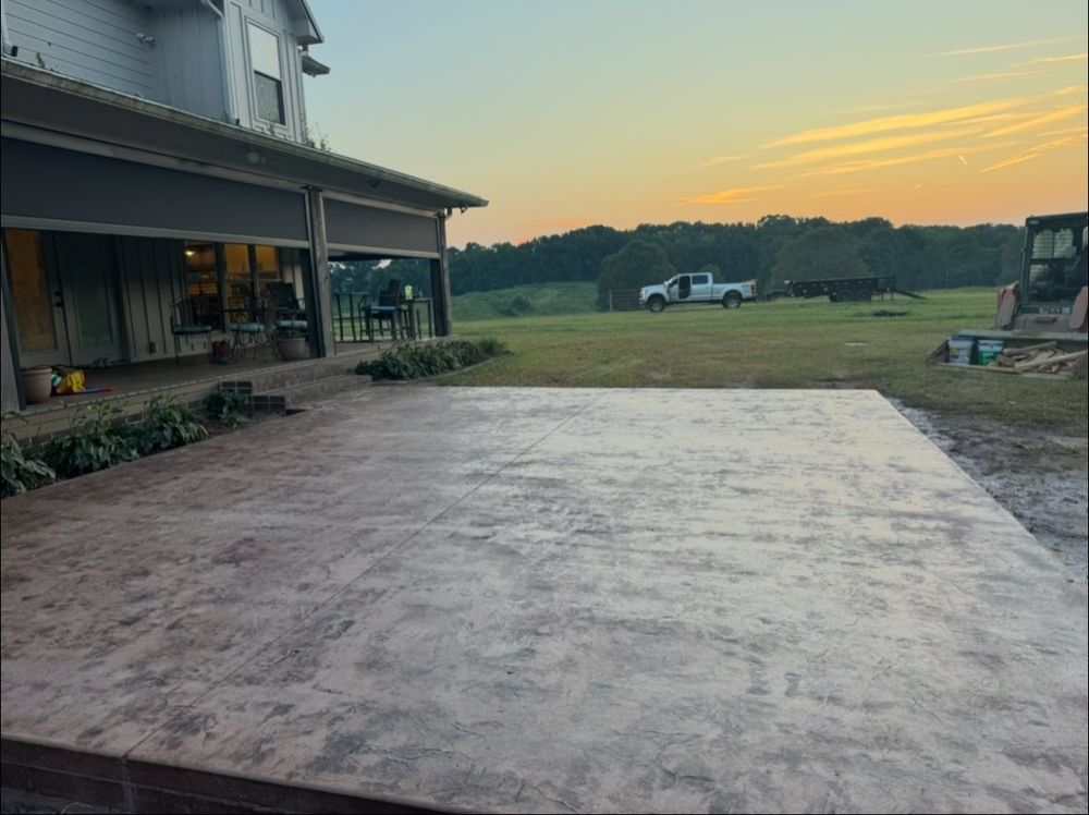 Transform your home's outdoor spaces with our professional stamped concrete installation. experience customizable designs, durable materials, and skilled craftsmanship, enhancing the beauty and functionality of patios, driveways, and walkways. for Ramsey Concrete Construction in Covington, TN