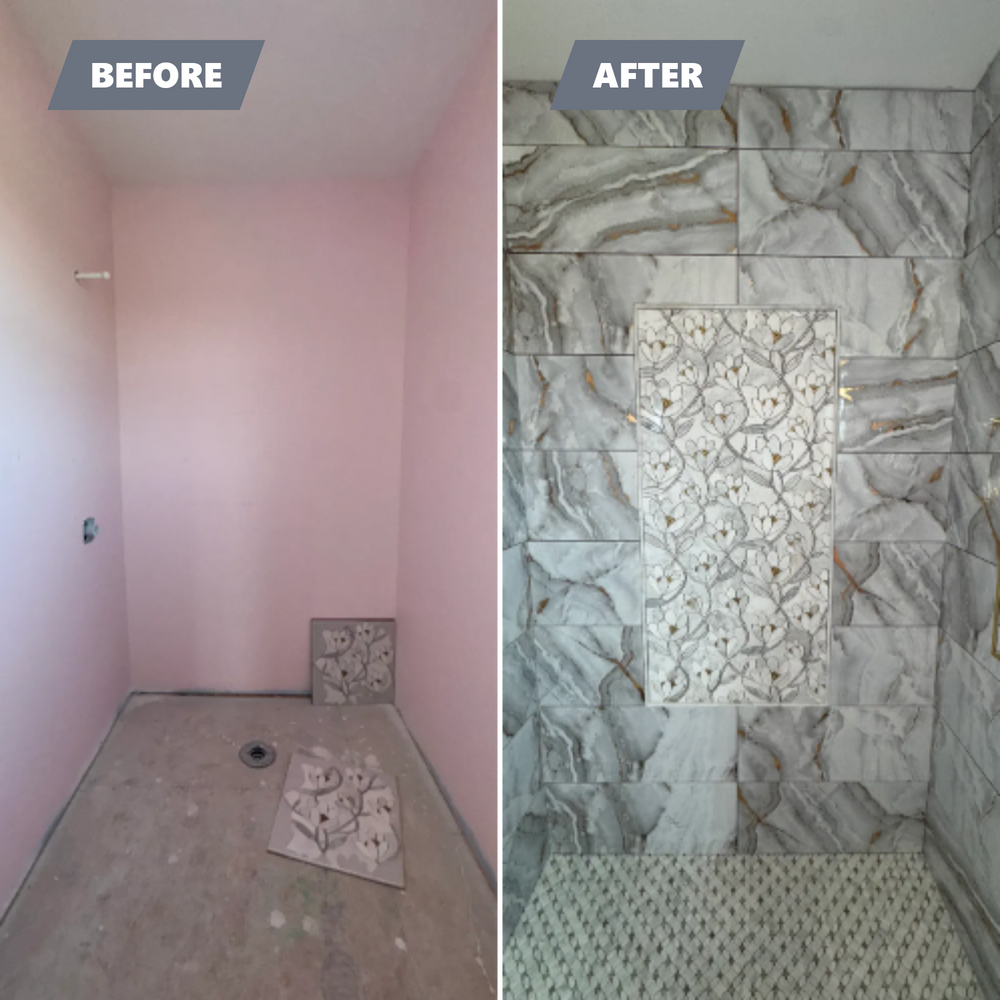Before and After for A-L Tile in Saluda, SC