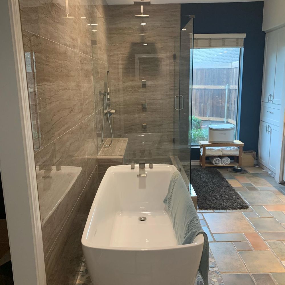 Transform your bathroom into a modern oasis with our expert renovation services. We offer customized designs, quality craftsmanship, and efficient project management to create the perfect space for relaxation and functionality. for TM Renovations in Dallas, TX