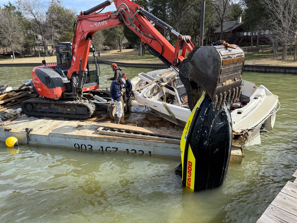 Emergency Boat Recovery for BR Construction LLC in Corsicana, TX