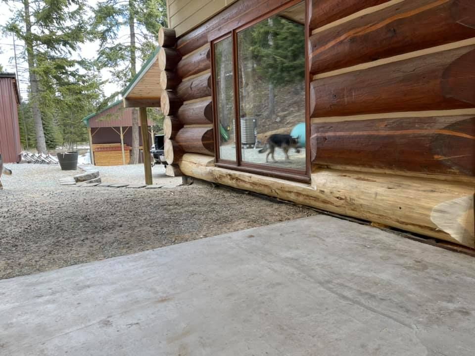 Log Home Restoration for True Blue Logworks LLC in Corvallis, MT
