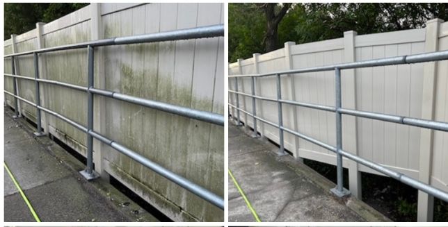 Our Vinyl Fence Cleaning service effectively removes dirt, grime, and mold from your vinyl fence, restoring its appearance and enhancing the beauty of your property. for Foreshore Pressure Cleaning Services Inc in Holiday, FL